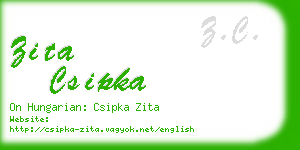 zita csipka business card